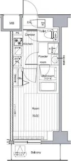 プレミアムキューブG西大井【2階】の間取り