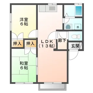 ルミネハイツII【1階】の間取り