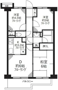 グランドゥール上石神井【2階】の間取り