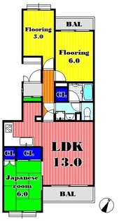 カサデ高井戸【1階】の間取り