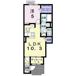 ブリーズ ヒルA【1階】の間取り