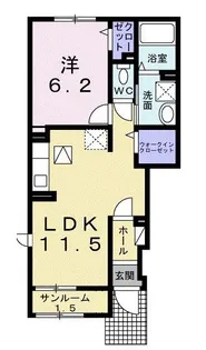 プルミエール 吉浜II【1階】の間取り