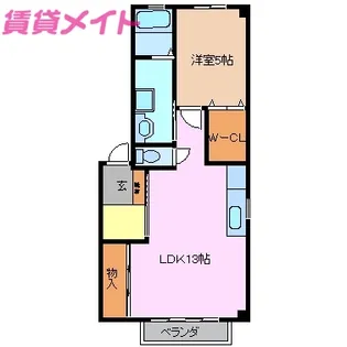 カーサボニート【1階】の間取り