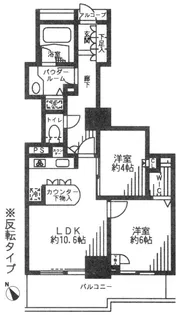 セントラルレジデンス新宿シティタワー【9階】の間取り