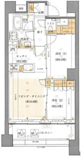 グランリビオ・ザ・レジデンス【6階】の間取り