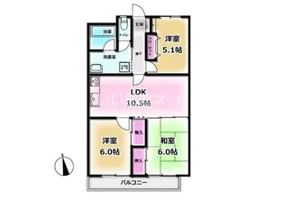 SKマンションC棟【3階】の間取り