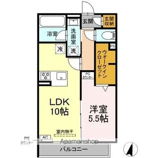 Clair島田【2階】の間取り