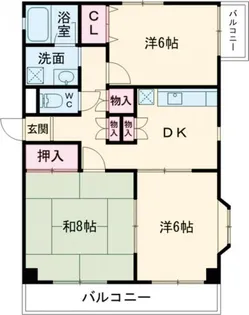 ウエストビル【2階】の間取り
