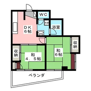 重田ハイツ【4階】の間取り