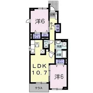 メゾンドジョリ【1階】の間取り