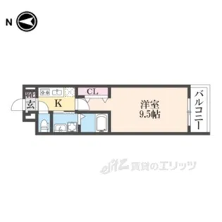 ガルデニア2【3階】の間取り