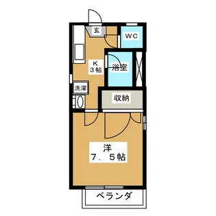 クレールハイツB【1階】の間取り