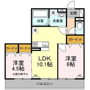 シティハウス高萩3【3階】の間取り