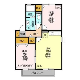 メゾンブランシェ A【2階】の間取り