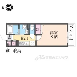 イリーデ1【2階】の間取り
