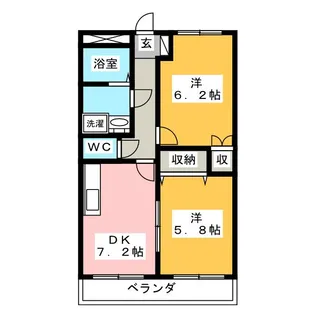 ロイヤルハイム98【2階】の間取り