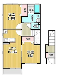 クレストI【2階】の間取り