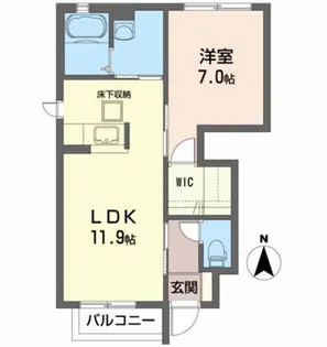 アムール1番館【1階】の間取り