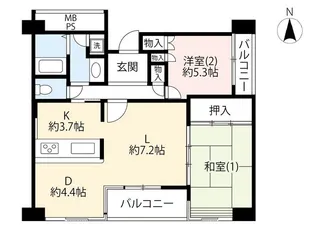 URコラム南青山【9階】の間取り