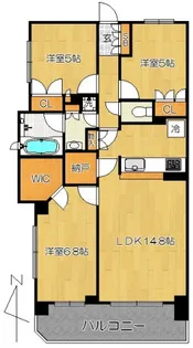 クレサージュ松戸六高台【4階】の間取り