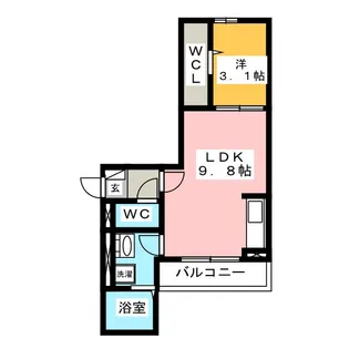 Gooden溝旗(グッデンミゾバタ)【1階】の間取り