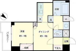 ベルメゾンヒカリ【6階】の間取り
