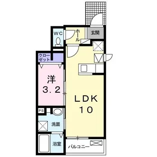 カーサ コルディアーレ A【1階】の間取り