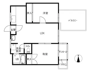 サンヒルズ花【1階】の間取り