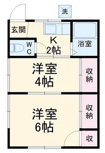 Bright Studio滝頭【2階】の間取り