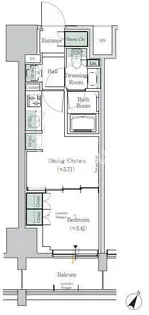 ONE ROOF RESIDENCE TAMACHI【7階】の間取り