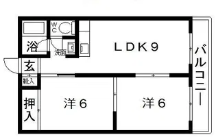 藤ヶ丘ハイツ【3階】の間取り