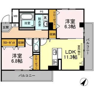 coco ferme【2階】の間取り