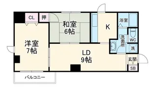 ドムス高倉【6階】の間取り