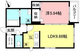 グランアズール経堂【2階】の間取り