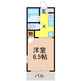 サンリバーかわきん【1階】の間取り