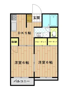 シェーヴルドール【1階】の間取り