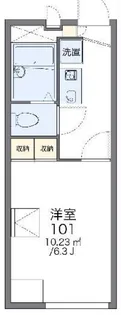 レオパレスいずみ【1階】の間取り