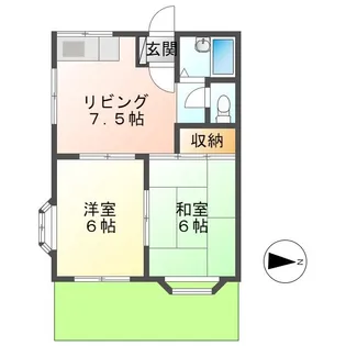 ハイツ金森【1階】の間取り