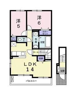 グランディール願成寺A【2階】の間取り