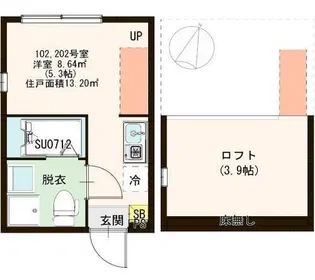 ハーモニーテラス井草【1階】の間取り