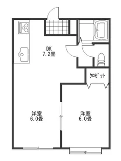 ジュネス廣町【1階】の間取り