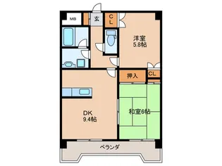 ロイヤルシティ国分駅前【5階】の間取り