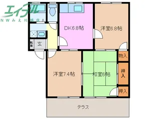 アメニティハウス【1階】の間取り