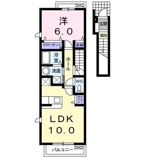 カーサフェリーチェD【2階】の間取り