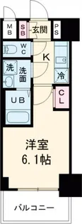 エスリード神戸兵庫駅ミッドポート【3階】の間取り