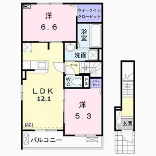 スプリング フォースI【2階】の間取り