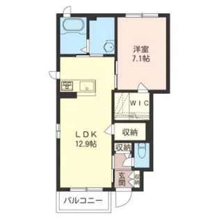 シャルメゾン A・B【1階】の間取り