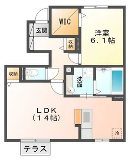 サウス・ルミエール【1階】の間取り