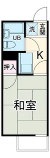 神明ハイツ【2階】の間取り