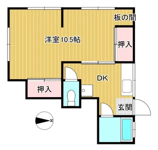 ベイライト駿河台【1階】の間取り